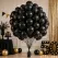 Set 50 Baloane din Latex, Negru, Ideale pentru Petreceri și Aniversări