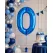 Balon din folie de aluminiu, Cifra 0, Albastru, înălțime 81 cm (32 inch)