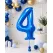 Balon din folie de aluminiu, Cifra 4, Albastru, înălțime 81 cm (32 inch)