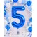 Balon din folie de aluminiu, Cifra 5, Albastru, înălțime 81 cm (32 inch)