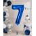 Balon din folie de aluminiu, Cifra 7, Albastru, înălțime 81 cm (32 inch)