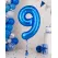 Balon din folie de aluminiu, Cifra 9, Albastru, înălțime 81 cm (32 inch)