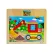 Puzzle Clasic din Lemn pentru Copii și Bebeluși, Model Excavator și Utilaje de Șantier, Joc Educativ de Potrivire