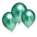 Set 10 Baloane din Latex Rotunde, Culoare Verde Metalizat Premium, Accesorii pentru Decor Petreceri și Aniversări