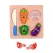 Set Educativ din Lemn, Puzzle cu Legume de Tăiat cu Scai și Cuțit, 9 Piese Multicolore