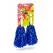 Pompone Majorete „Cheering Squad”, Set de 2 Bucăți, Accesorii Petrecere, Albastru Metalizat