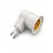 Adaptor Dulie E27 la Priză cu Ștecher EU, Convertor Lampă de Veghe, Alb