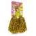 Set 2 Pompoane Majorete, Auriu Metalizat, cu Mâner de Plastic Alb, Accesorii Petrecere și Sport