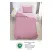 Lenjerie de Pat Single din Finet Super Design Pucioasa, 4 Piese, Cearceaf de Pat cu Elastic 140 x 200 cm, Bicolor Roz, Model SE-13