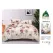 Lenjerie de Pat Dublu din Finet cu Cearceaf cu Elastic, Model Elegant cu Orhidee Pucioasa, 4 Piese
