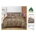 Lenjerie de Pat Dublu din Finet cu Cearceaf cu Elastic, Model Animal Print Leopard Pucioasa, 4 Piese