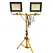 Trepied Telescopic cu 2 Proiectoare LED de 50W, Înălțime Reglabilă 60-150 cm, IP66, 9000lm, Galben/Negru