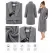 Set Complet Baie: 1 Halat Velur Mărime S/M și 2 Prosoape, Gri