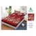 Set Husă de Pat cu Elastic și 2 Fețe de Pernă, Finet, 160x200 cm, Model Floral Roșu (H-124)