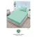 Set Husă de Pat cu Elastic și 1 Față de Pernă, Finet, 140x200 cm, Model Uni Verde Mentă (UE-7)