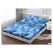 Set Husă de Pat din Finet cu Elastic, 180x200 cm, Model Fluturi Albaștri, 2 Fețe de Pernă