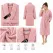 Set Complet Baie: 1 Halat Velur Mărime S/M și 2 Prosoape, Roz