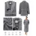 Set Complet Baie: 1 Halat Velur Mărime L/XL și 2 Prosoape, Gri