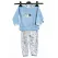 Set 4 Mărimi Pijama Copii Albastru din Bumbac 100% Mărimi 22-24