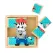 Cuburi puzzle din lemn, 9 piese cu tavă, 6 imagini