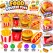 Jucărie Squishy Fast Food cu Gel, Moale și Antistres, 7–9 cm, Diverse Modele