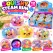 Jucărie Squishy Steam Bun cu Lumini LED, Bile Colorate și Sclipici, Antistres, 8,5 cm