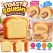 Jucărie Squishy Toast Crunchy, Felie de Pâine, Moale și Flexibilă, Antistres, 8 cm
