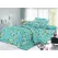 Lenjerie de pat finet 4 piese - floral turcoaz - H791