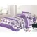 Lenjerie pat finet mov floral set 4 piese H804