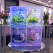 Ursuleț cu flori artificiale colorate, 13 cm, - I493