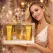 Set cadou parfum 4 piese ambalaj auriu elegant premium