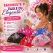 Set de 12 evantaie textile cu imprimeu floral colorat, G427