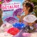 Set de 12 evantaie textile pliabile cu flori și dantelă, G424