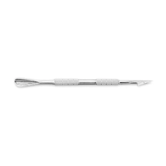 Cuțitaș profesional din inox cu cap lat și vârf ascuțit pentru cuticule