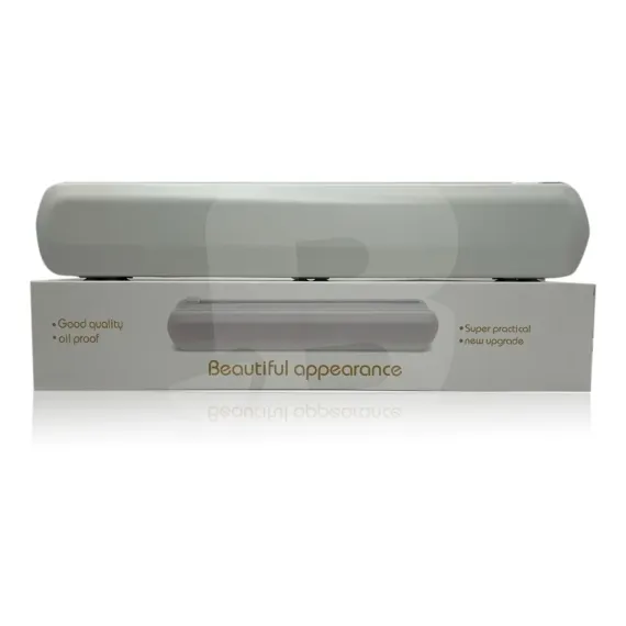 Dispenser multifuncțional pentru folie alimentară cu sistem de tăiere integrat