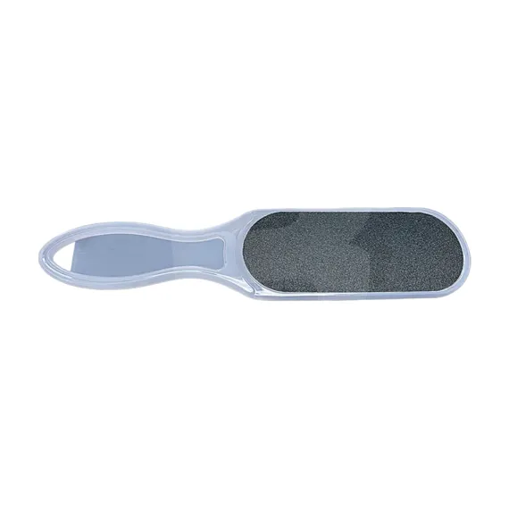 Pilă profesională pentru călcâie ONE albă cu suprafață abrazivă și mâner ergonomic