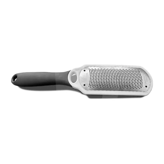 Răzuitor pentru călcâie ONE din oțel inoxidabil cu mâner ergonomic negru
