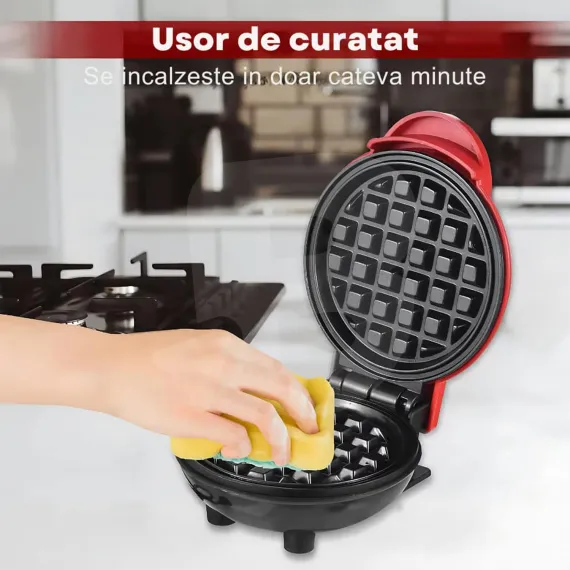 Preparare vafe proaspete cu aparat compact