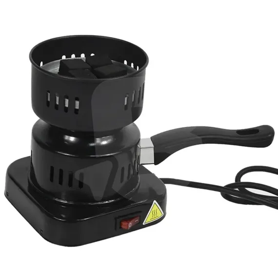Aprinzător electric pentru cărbuni narghilea 1000W, tip ibric, capacitate 8 cărbuni, control temperatură, protecție termică