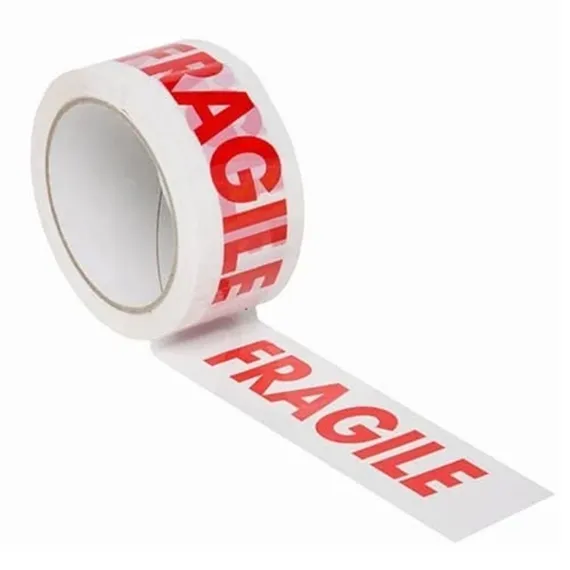 Bandă FRAGILE cu inscripție roșie pentru colete fragile