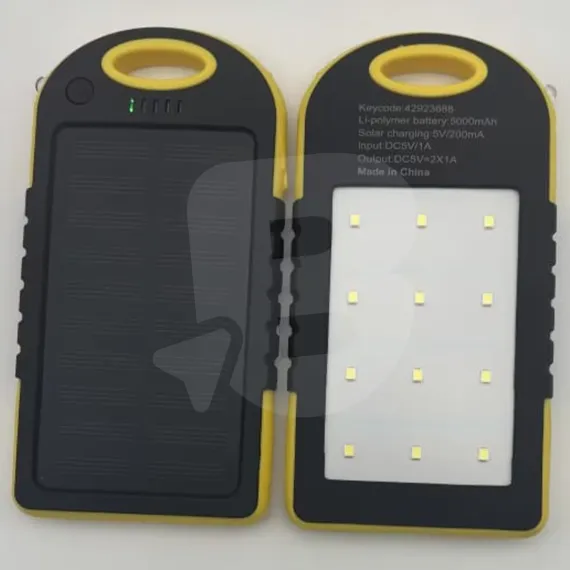 Baterie externă solară cu lampă LED camping integrată