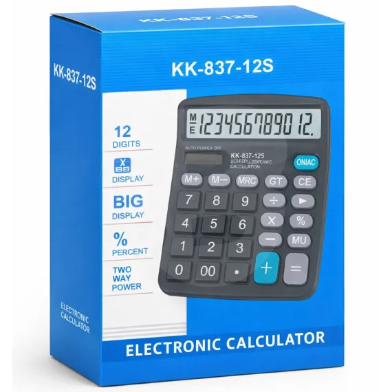 Calculator electronic de birou KK-837-12S cu afișaj mare