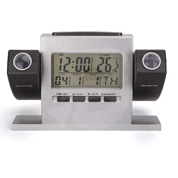 Ceas de cameră DS 503 cu afișaj LCD, proiecție oră și temperatură pentru dormitor