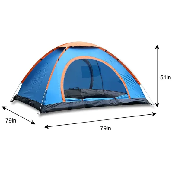 Dimensiuni cort pop-up camping 3–4 persoane