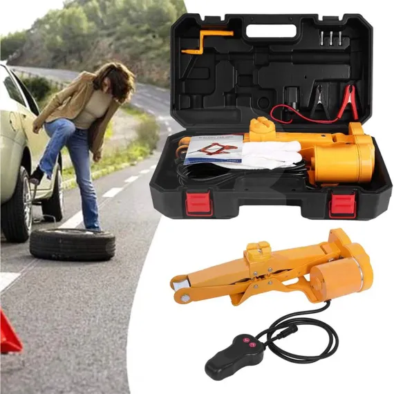 Cric auto electric cu telecomandă și alimentare 12V