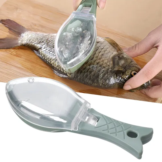 Curățător pește cu mâner ergonomic și capac protector
