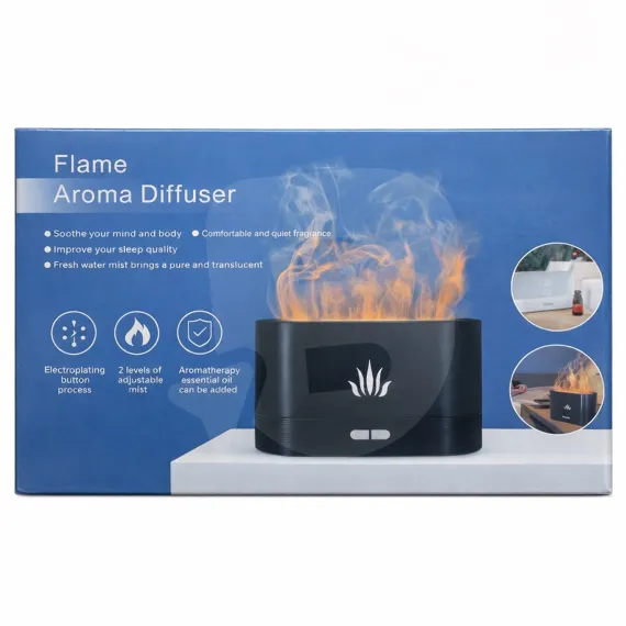 Difuzor aromă cu efect flacără LED ambalaj produs