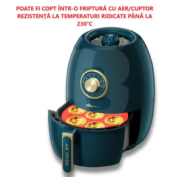 Formă de copt din silicon pentru brioșe și ouă în Airfryer