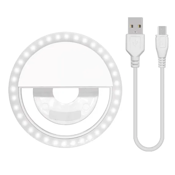 Ring Light LED portabil cu 36 LED-uri, prindere universală și alimentare USB