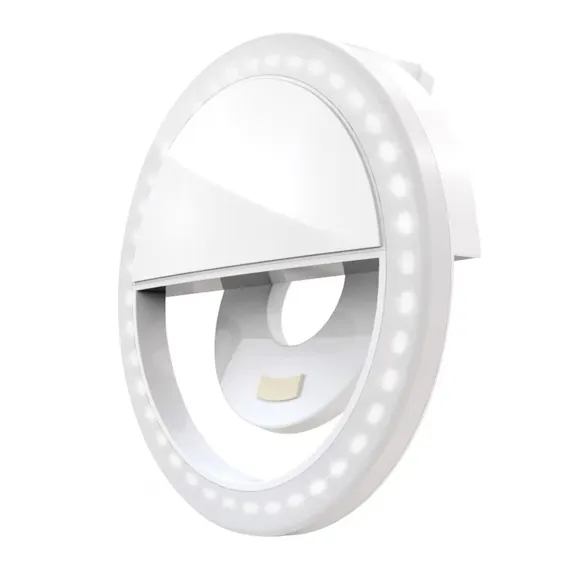 Ring Light LED reîncărcabil prin USB, 36 LED-uri și prindere universală pe dispozitive mobile